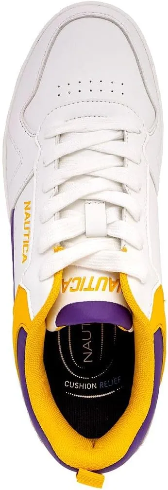 Nautica Men's Classic Low-Top Sneakers – Retro Lace-Up Casual Shoes for Tennis and Basketball-Inspired Style