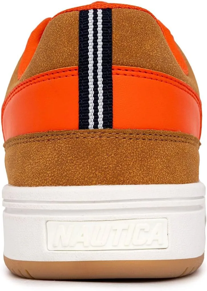 Nautica Men's Classic Low-Top Sneakers – Retro Lace-Up Casual Shoes for Tennis and Basketball-Inspired Style