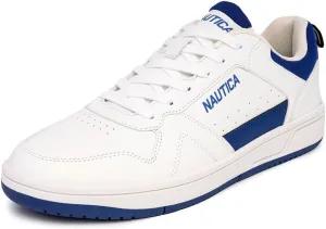 Nautica Men's Classic Low-Top Sneakers – Retro Lace-Up Casual Shoes for Tennis and Basketball-Inspired Style