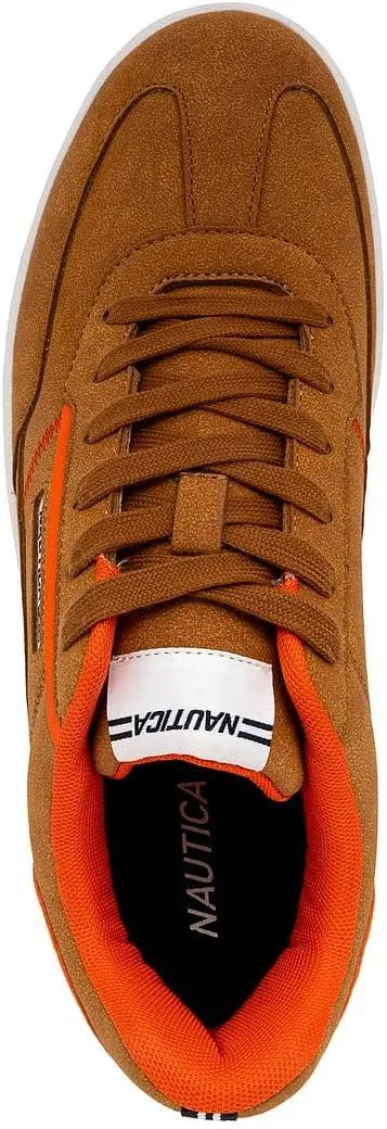 Nautica Men's Classic Low-Top Sneakers – Retro Lace-Up Casual Shoes for Tennis and Basketball-Inspired Style
