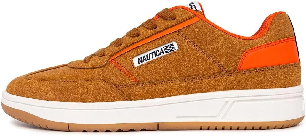Nautica Men's Classic Low-Top Sneakers – Retro Lace-Up Casual Shoes for Tennis and Basketball-Inspired Style