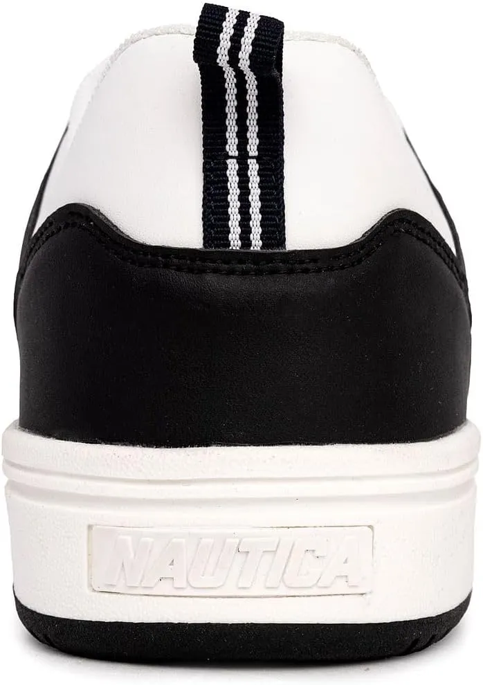 Nautica Men's Classic Low-Top Sneakers – Retro Lace-Up Casual Shoes for Tennis and Basketball-Inspired Style