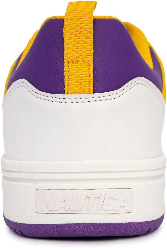 Nautica Men's Classic Low-Top Sneakers – Retro Lace-Up Casual Shoes for Tennis and Basketball-Inspired Style