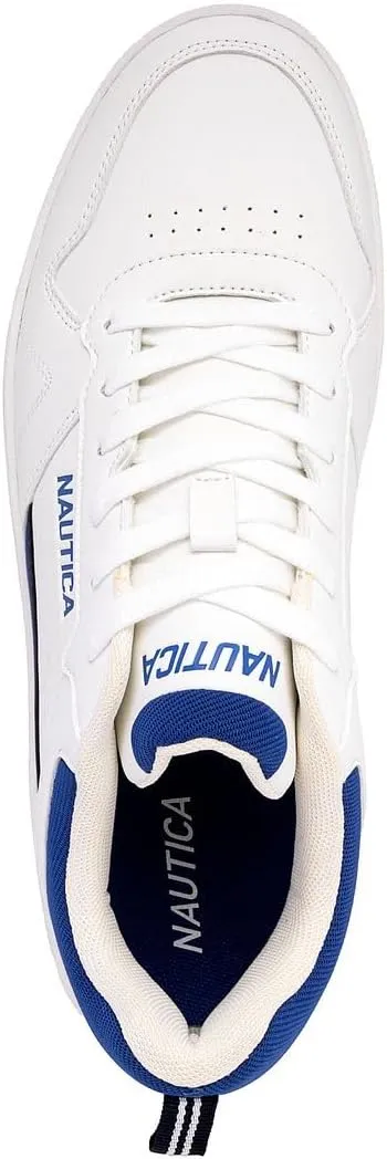 Nautica Men's Classic Low-Top Sneakers – Retro Lace-Up Casual Shoes for Tennis and Basketball-Inspired Style