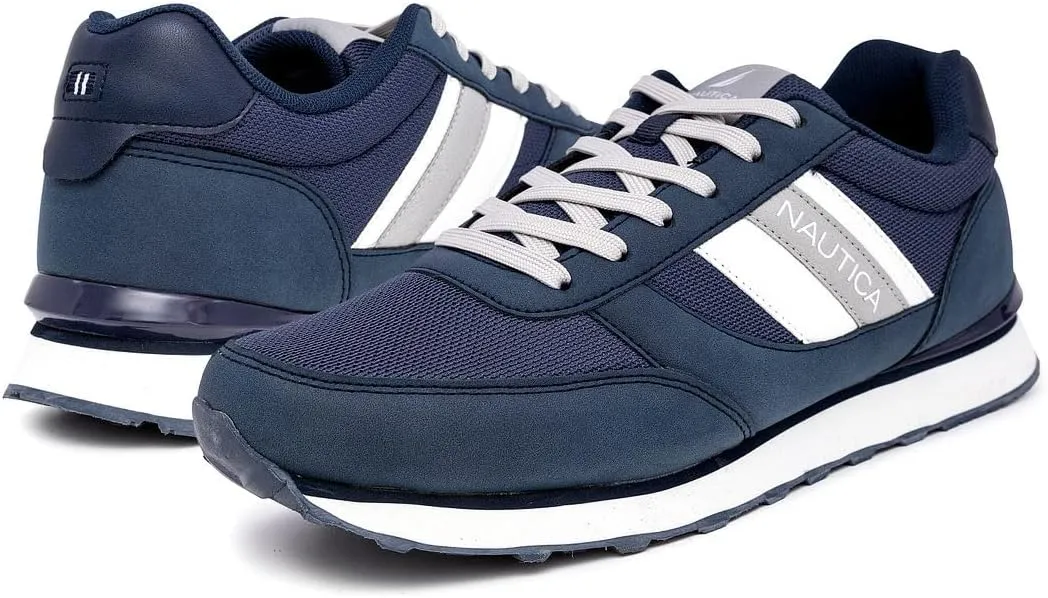 Nautica Men's Lace-Up Sneakers – Casual, Stylish, and Comfortable for Walking