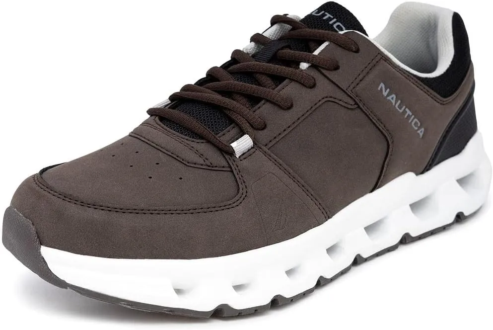 Nautica Mens Running Sneakers Sport Fashion Lace-Up Athletic Soft Shoes for Gym Tennis Men – Cushioned, Breathable, Lightweight & Comfortable