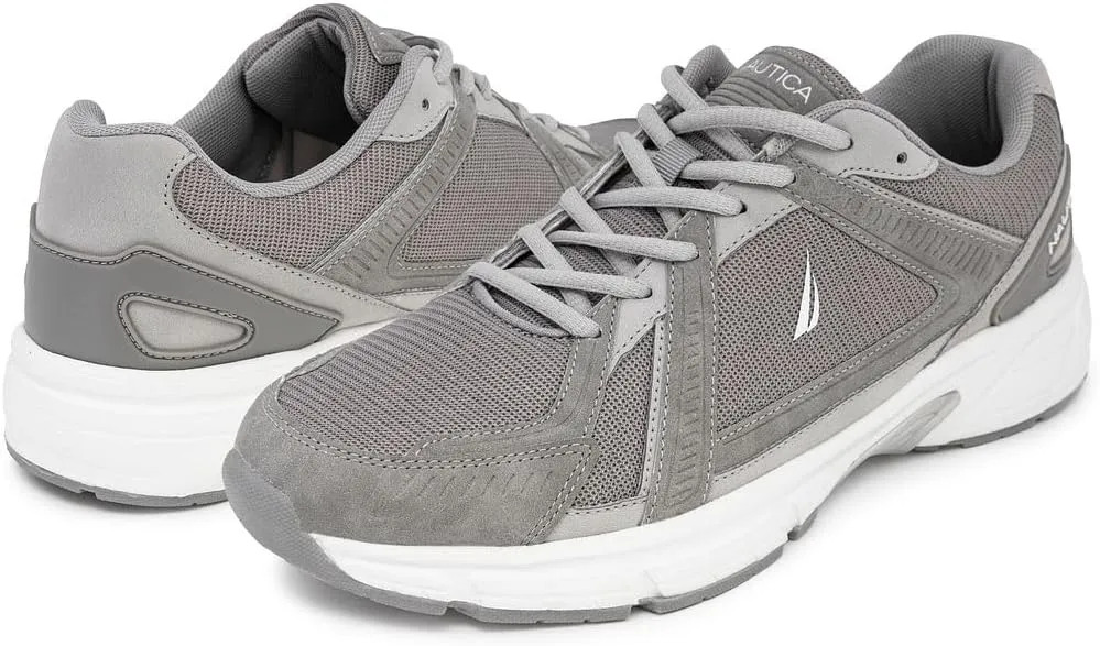 Nautica Mens Running Sneakers Sport Fashion Lace-Up Athletic Soft Shoes for Gym Tennis Men – Cushioned, Breathable, Lightweight & Comfortable