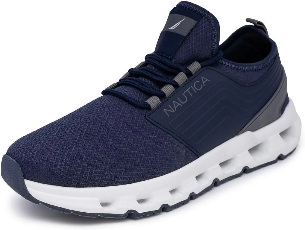 Nautica Mens Running Sneakers Sport Fashion Lace-Up Athletic Soft Shoes for Gym Tennis Men – Cushioned, Breathable, Lightweight & Comfortable