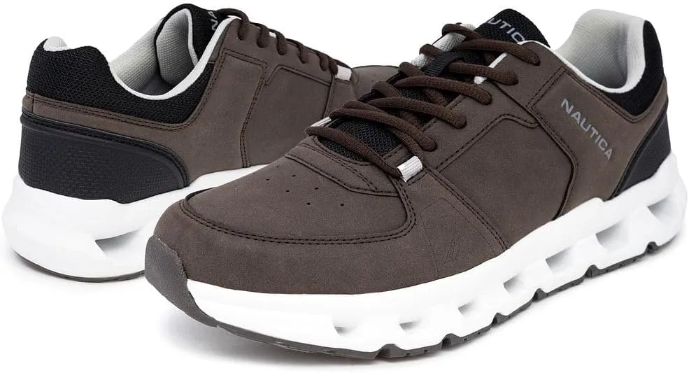 Nautica Mens Running Sneakers Sport Fashion Lace-Up Athletic Soft Shoes for Gym Tennis Men – Cushioned, Breathable, Lightweight & Comfortable