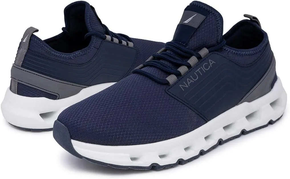 Nautica Mens Running Sneakers Sport Fashion Lace-Up Athletic Soft Shoes for Gym Tennis Men – Cushioned, Breathable, Lightweight & Comfortable