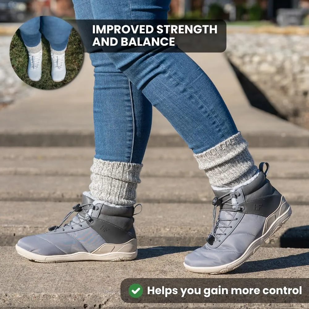 New HF Azura - Ergonomic Supportive Winter Barefoot Boots,Wide Toe Box, Minimalist Zero Drop Sole, Splash Proof and Breathable Upper Material Unisex