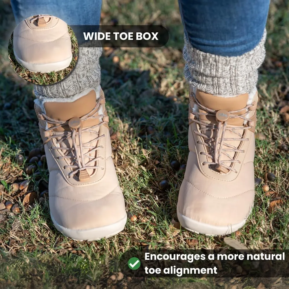 New HF Azura - Ergonomic Supportive Winter Barefoot Boots,Wide Toe Box, Minimalist Zero Drop Sole, Splash Proof and Breathable Upper Material Unisex