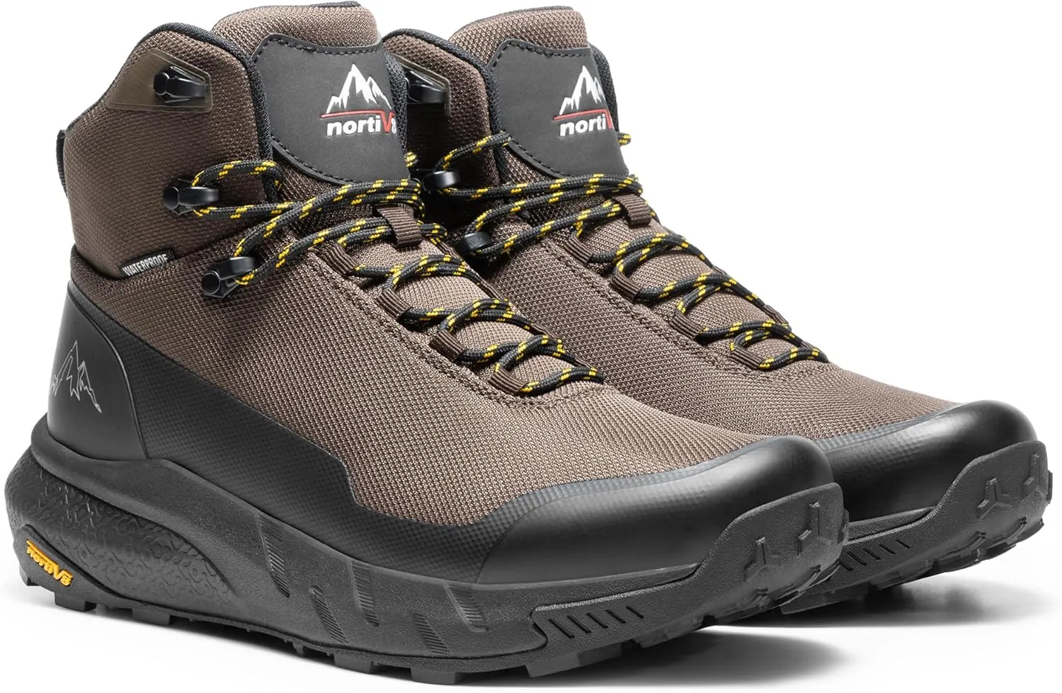 NORTIV 8 Men's Mid Waterproof Hiking Boots Outdoor Lightweight Breathable Trekking Camping Mountaineering Shoes HydroTrek