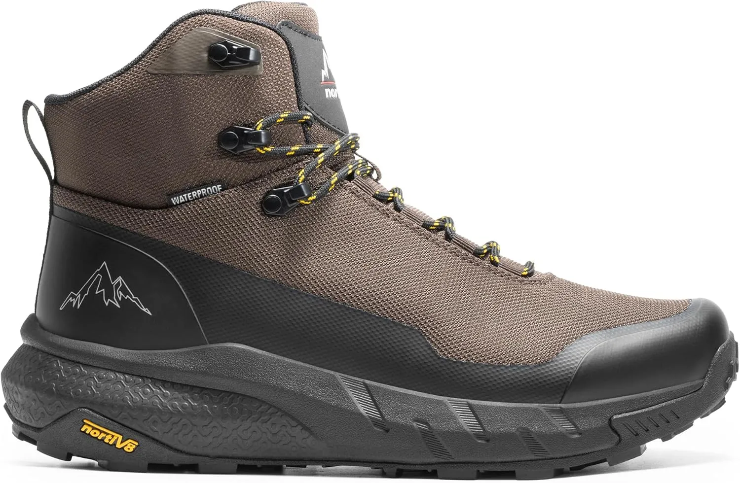 NORTIV 8 Men's Mid Waterproof Hiking Boots Outdoor Lightweight Breathable Trekking Camping Mountaineering Shoes HydroTrek