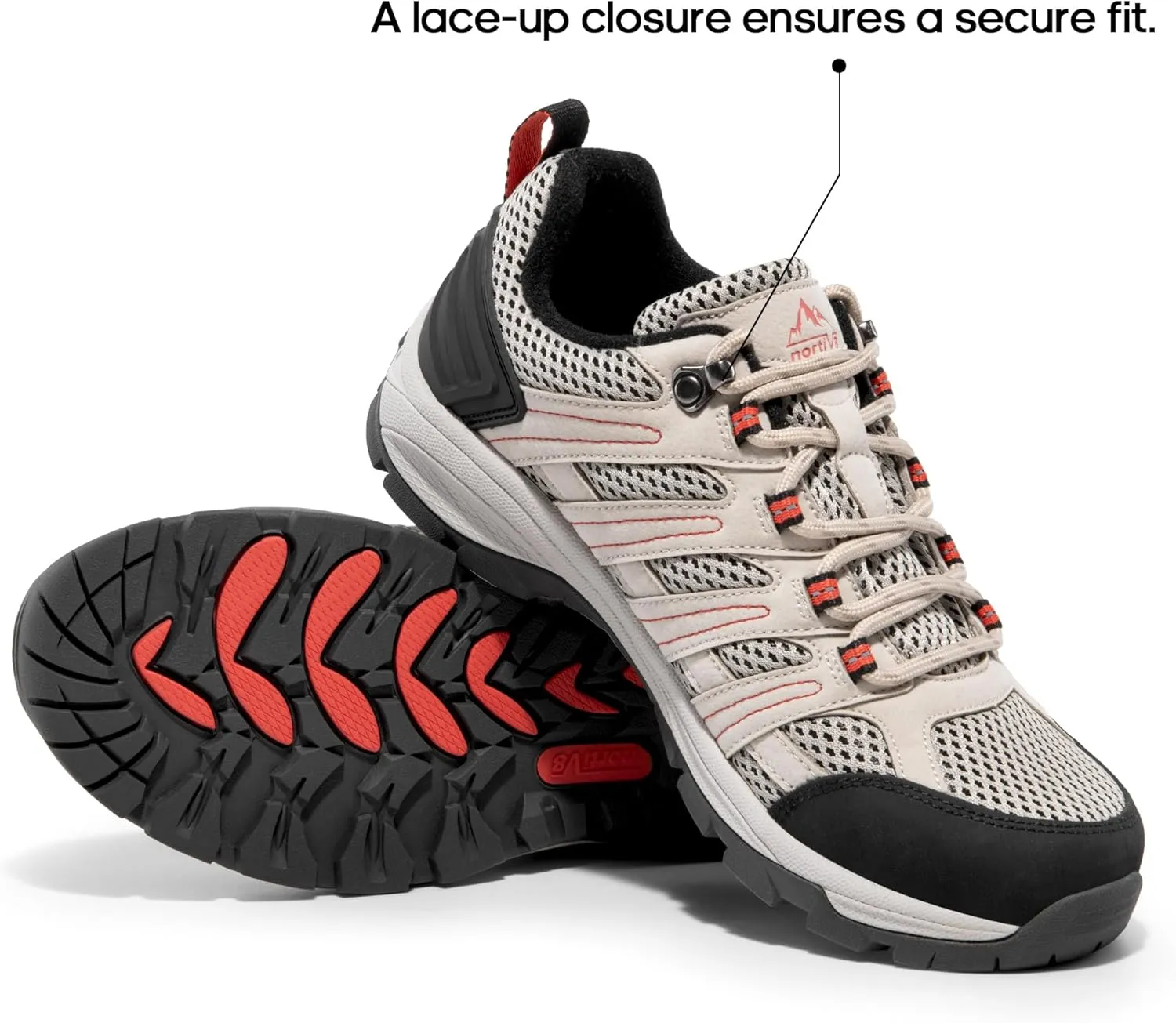 NORTIV 8 Women's Hiking Shoes Lightweight Breathable Mesh Walking Sneakers Outdoor Work Shoes