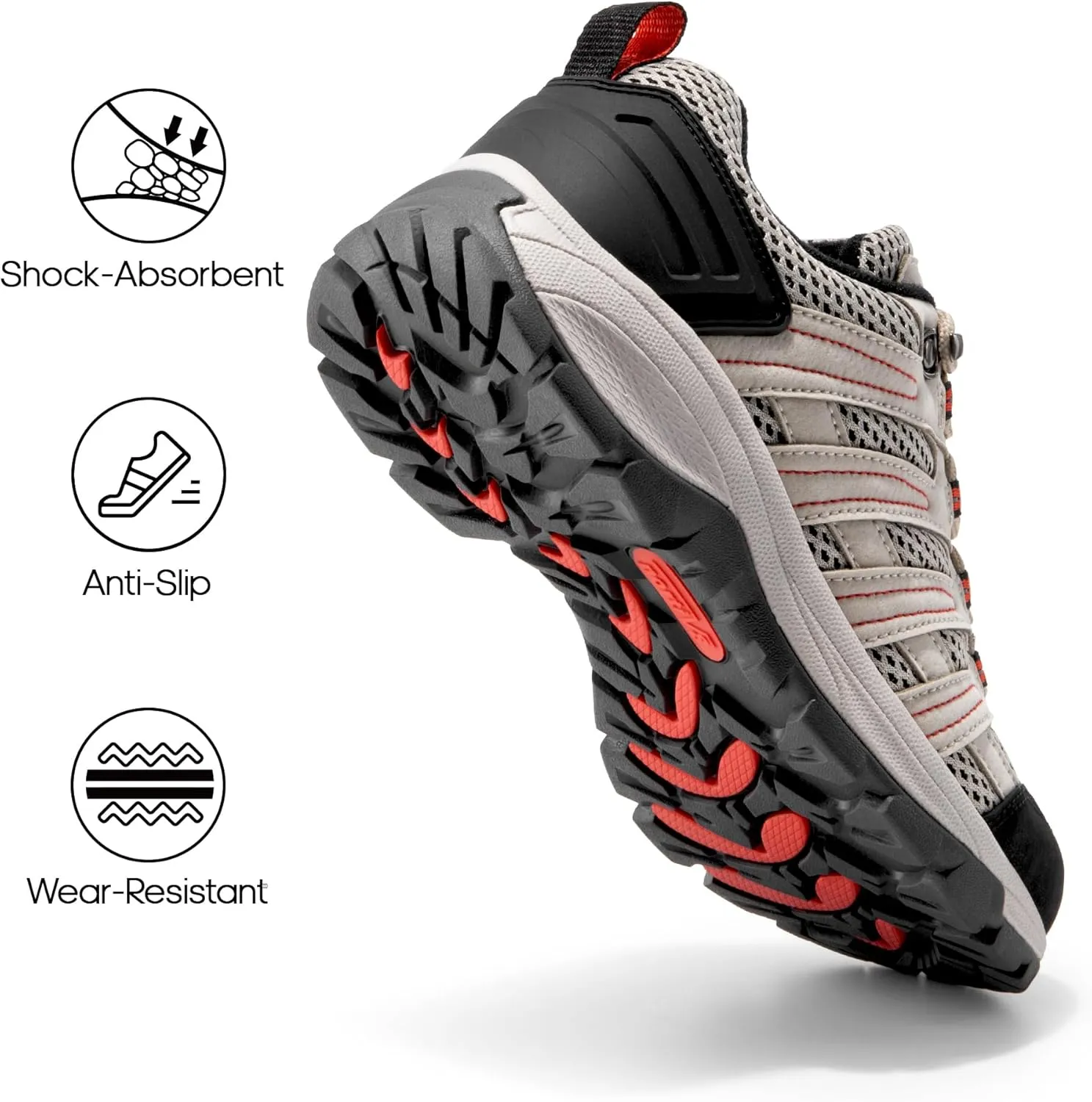 NORTIV 8 Women's Hiking Shoes Lightweight Breathable Mesh Walking Sneakers Outdoor Work Shoes
