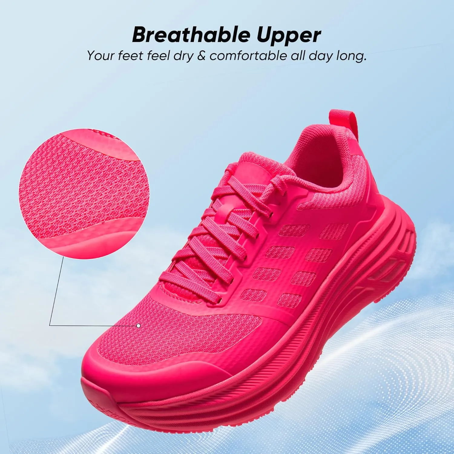 NORTIV 8 Women's Walking Shoes Cushion Running Tennis Shoes ActiveFloat Non-Slip Comfortable Breathable Workout Gym Sports Athletic Fashion Sneakers
