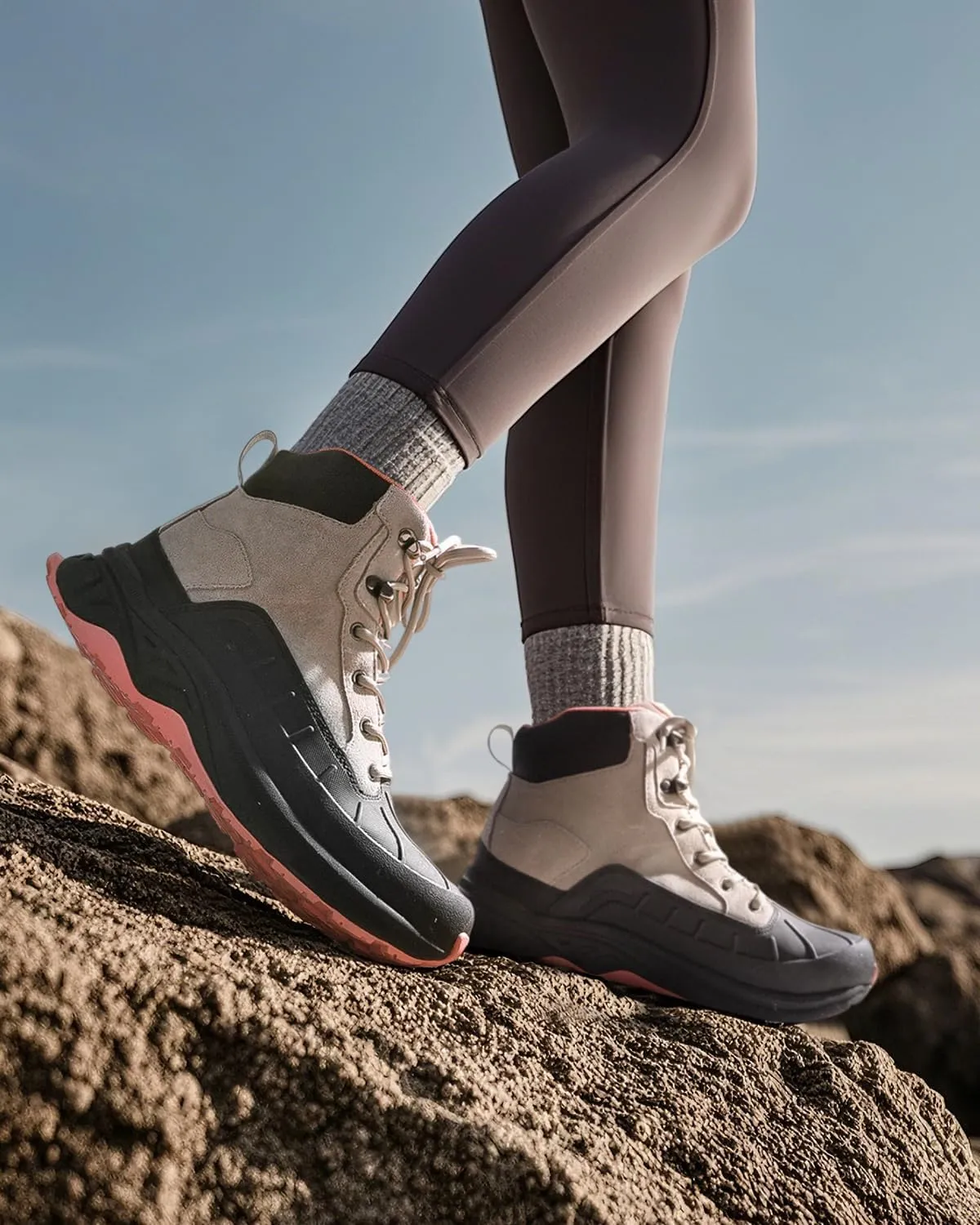 NORTIV 8 Women's Waterproof Hiking Boots Outdoor Trekking Camping Trail Hiking Boots