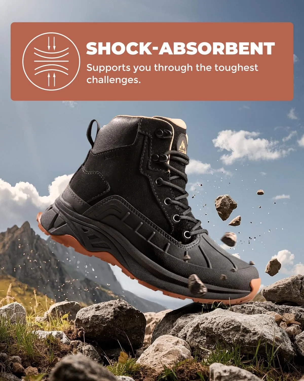 NORTIV 8 Women's Waterproof Hiking Boots Outdoor Trekking Camping Trail Hiking Boots