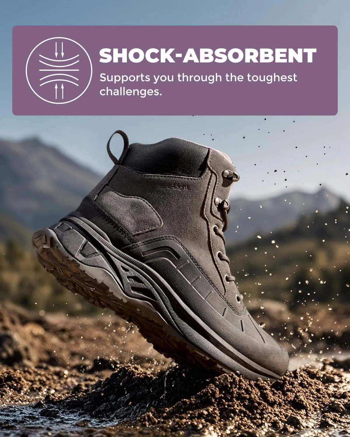NORTIV 8 Women's Waterproof Hiking Boots Outdoor Trekking Camping Trail Hiking Boots