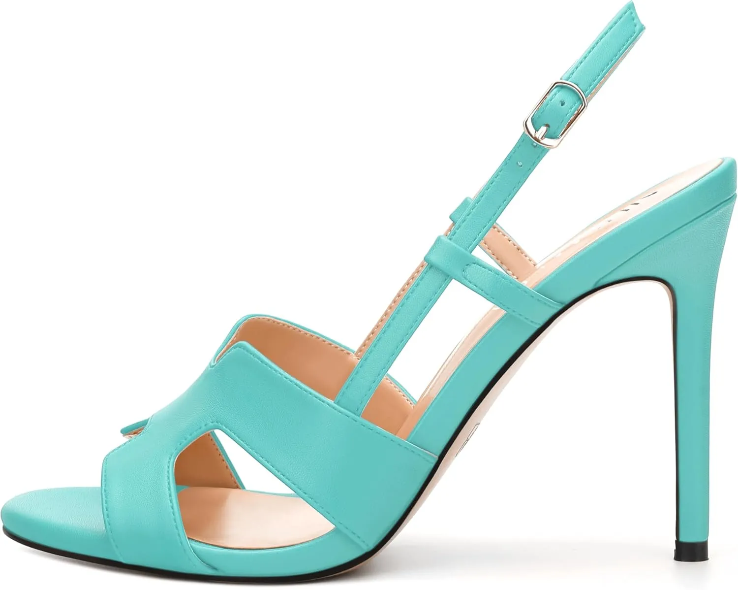 NUMALEO High Heel Sandals for Women Open Toe Slingback Stiletto Heels Sexy Strappy 4 inch Heeled Sandals Dress Shoes For Party Wedding