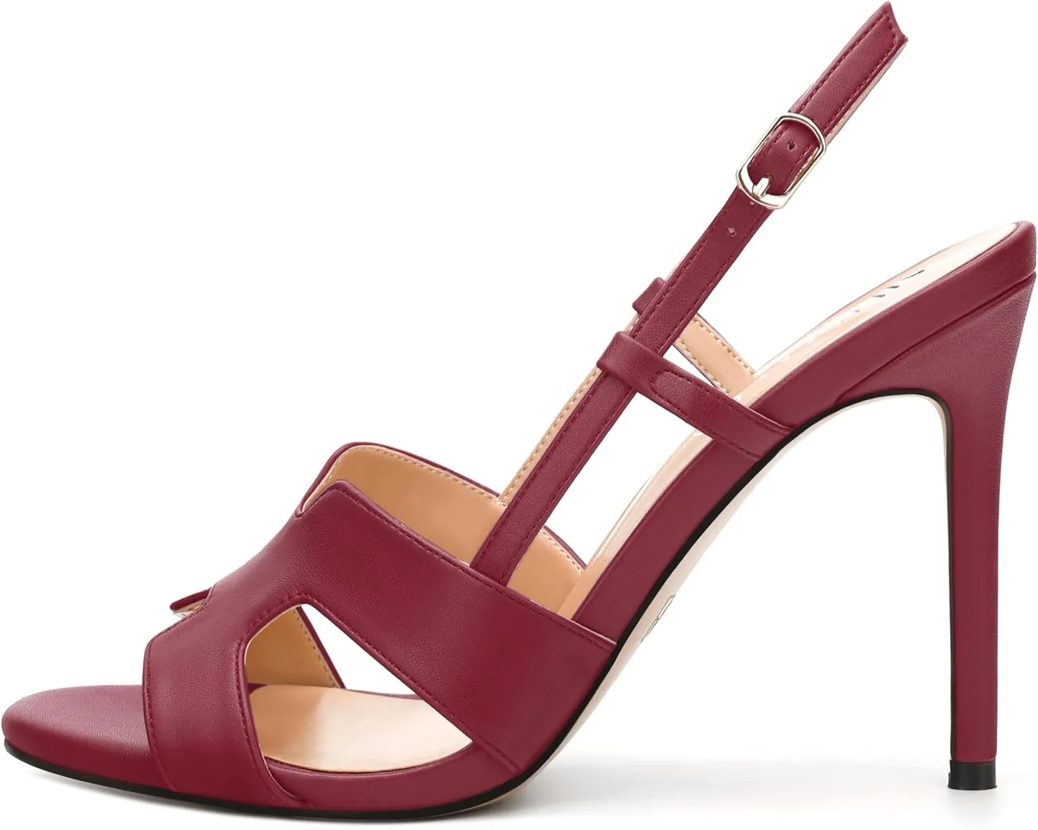 NUMALEO High Heel Sandals for Women Open Toe Slingback Stiletto Heels Sexy Strappy 4 inch Heeled Sandals Dress Shoes For Party Wedding
