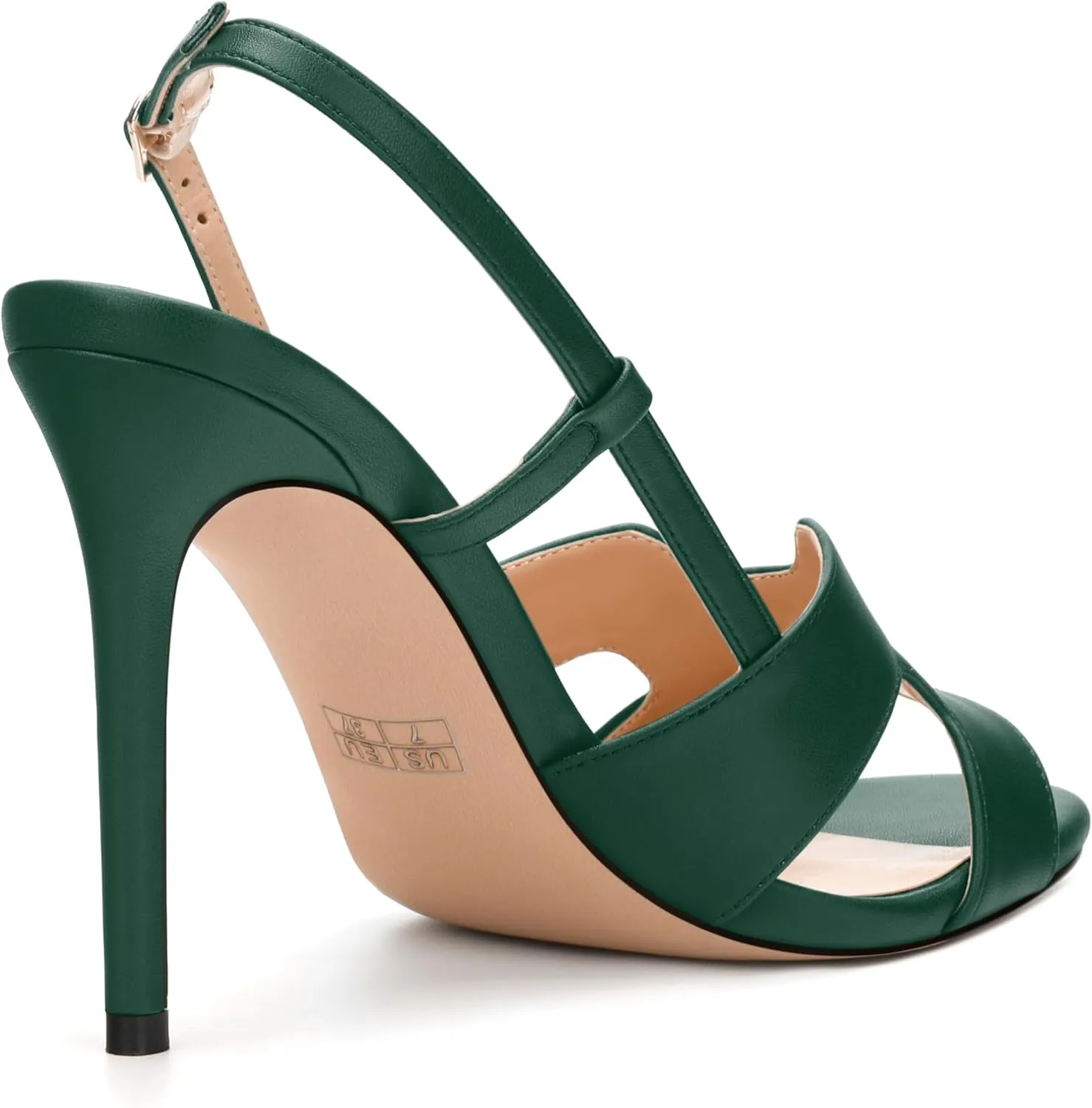 NUMALEO High Heel Sandals for Women Open Toe Slingback Stiletto Heels Sexy Strappy 4 inch Heeled Sandals Dress Shoes For Party Wedding