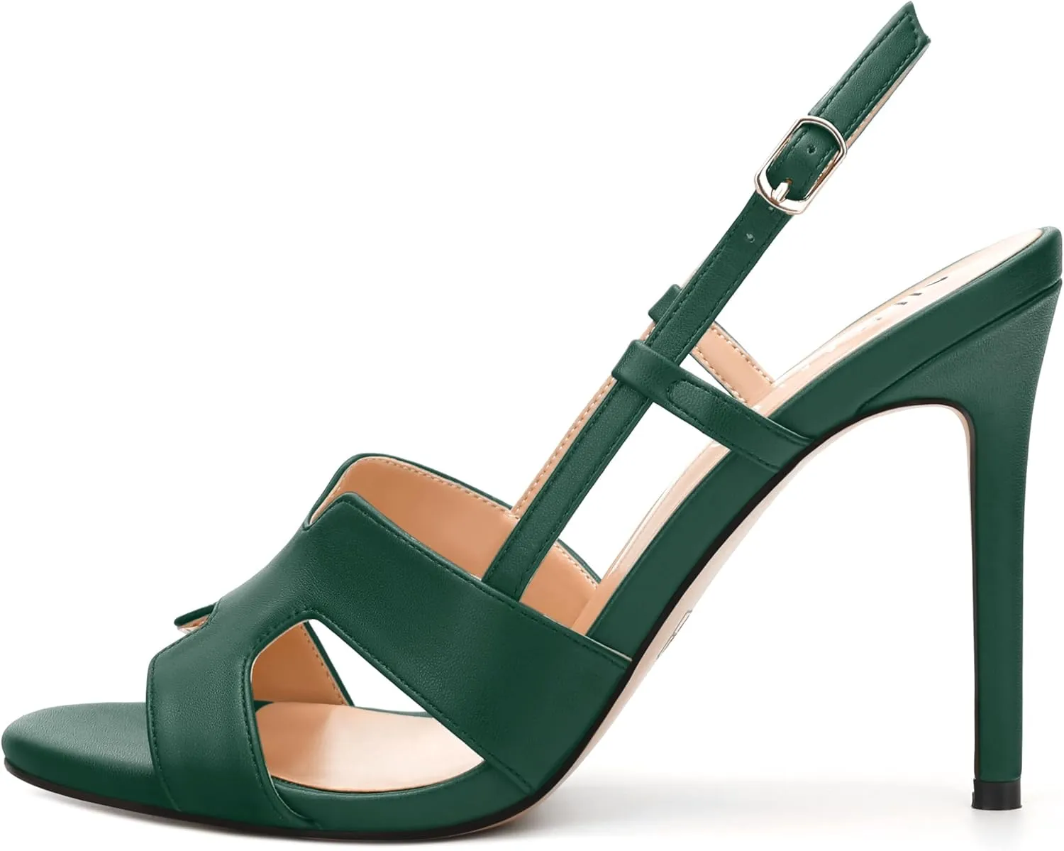 NUMALEO High Heel Sandals for Women Open Toe Slingback Stiletto Heels Sexy Strappy 4 inch Heeled Sandals Dress Shoes For Party Wedding