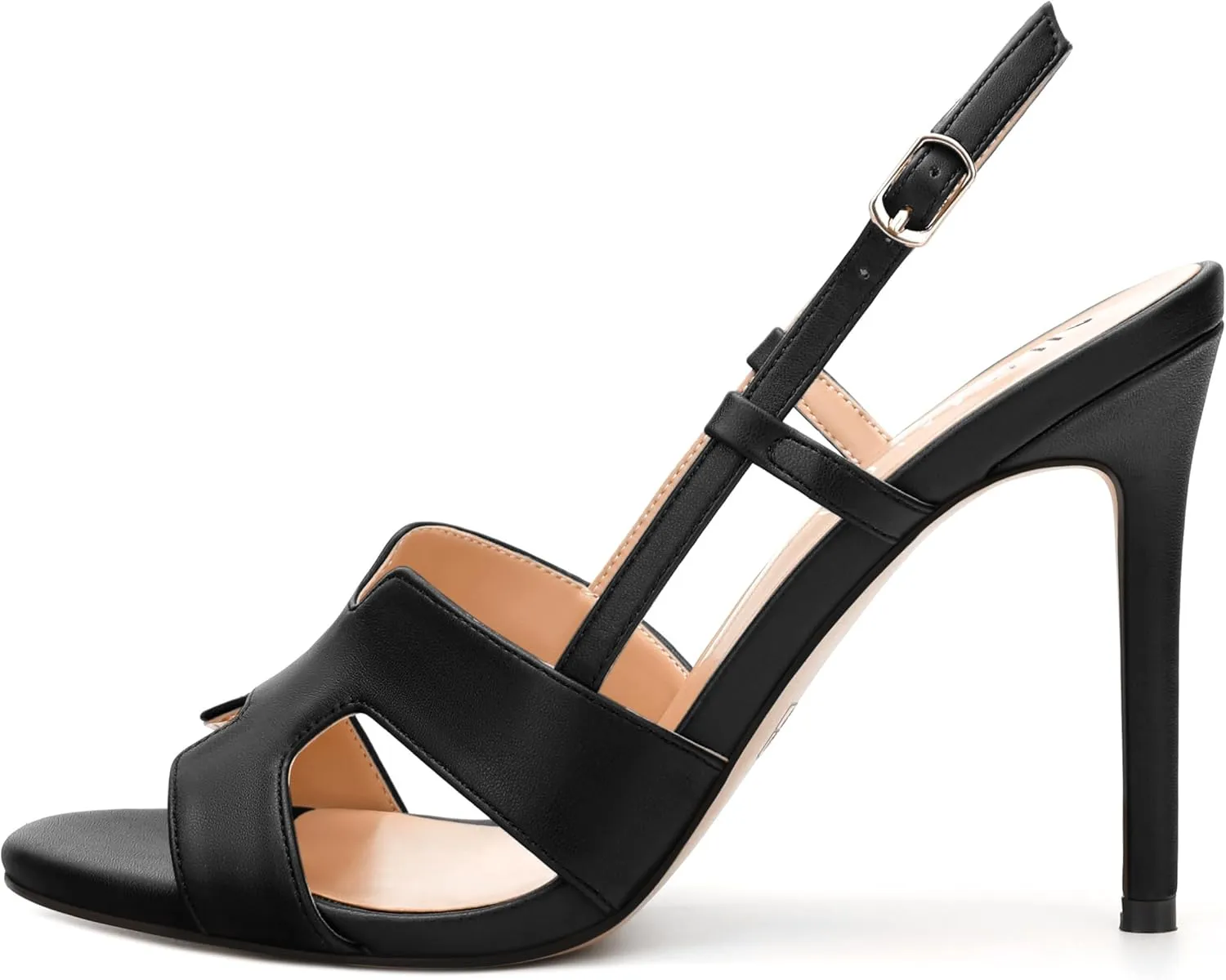 NUMALEO High Heel Sandals for Women Open Toe Slingback Stiletto Heels Sexy Strappy 4 inch Heeled Sandals Dress Shoes For Party Wedding
