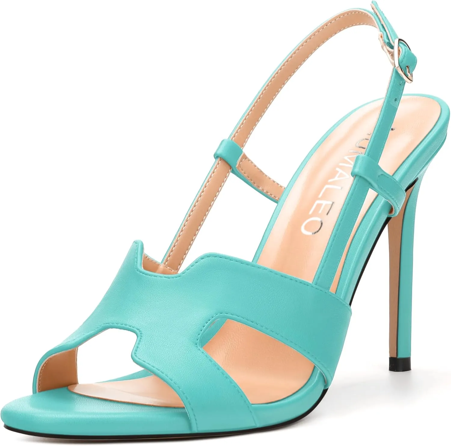 NUMALEO High Heel Sandals for Women Open Toe Slingback Stiletto Heels Sexy Strappy 4 inch Heeled Sandals Dress Shoes For Party Wedding
