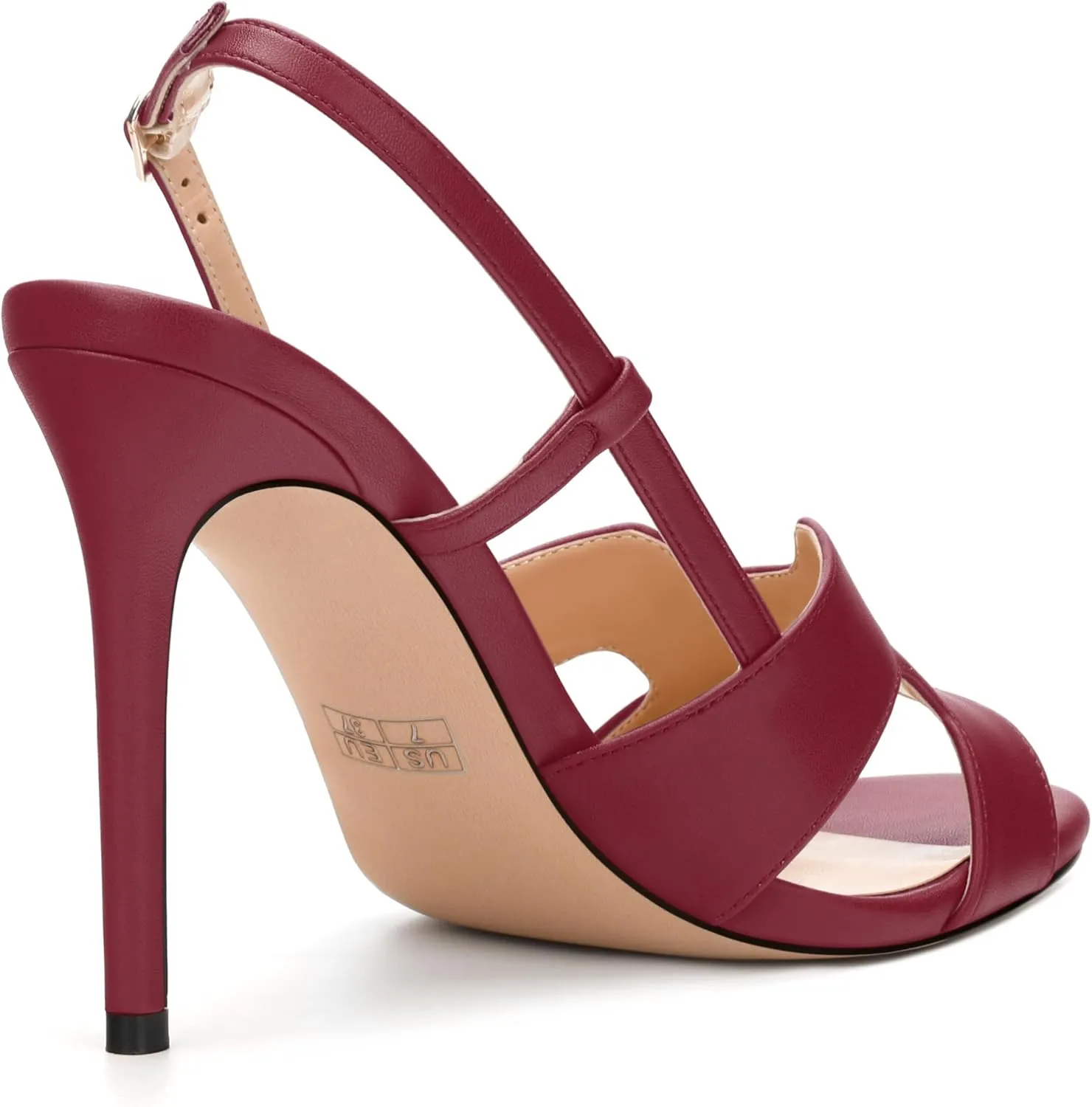 NUMALEO High Heel Sandals for Women Open Toe Slingback Stiletto Heels Sexy Strappy 4 inch Heeled Sandals Dress Shoes For Party Wedding