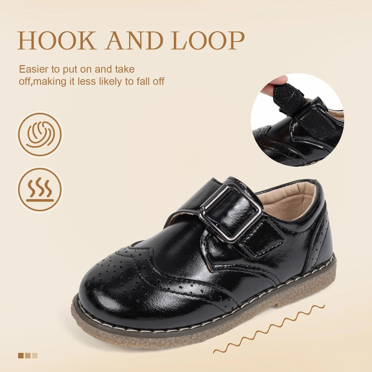 ohsofy Girls Oxford Flats Dress Shoes Casual Penny Loafers Comfort Non-Slip Sole Wedding Party School Uniform (Toddler/Little Kid)