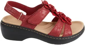 oiangi Flower Strap Sandals for Women,Summer Solid Color Hollow Out Fish Mouth Wedge Sandals Comfy Casual Platform Shoes