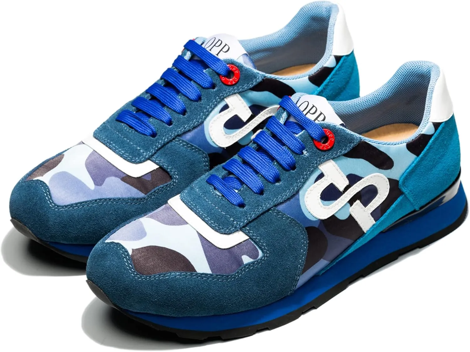 OPP Men's Fashion Sneakers Casual Lace-up Suede Leather Shoes Running Athletic Tennis Sports Gym