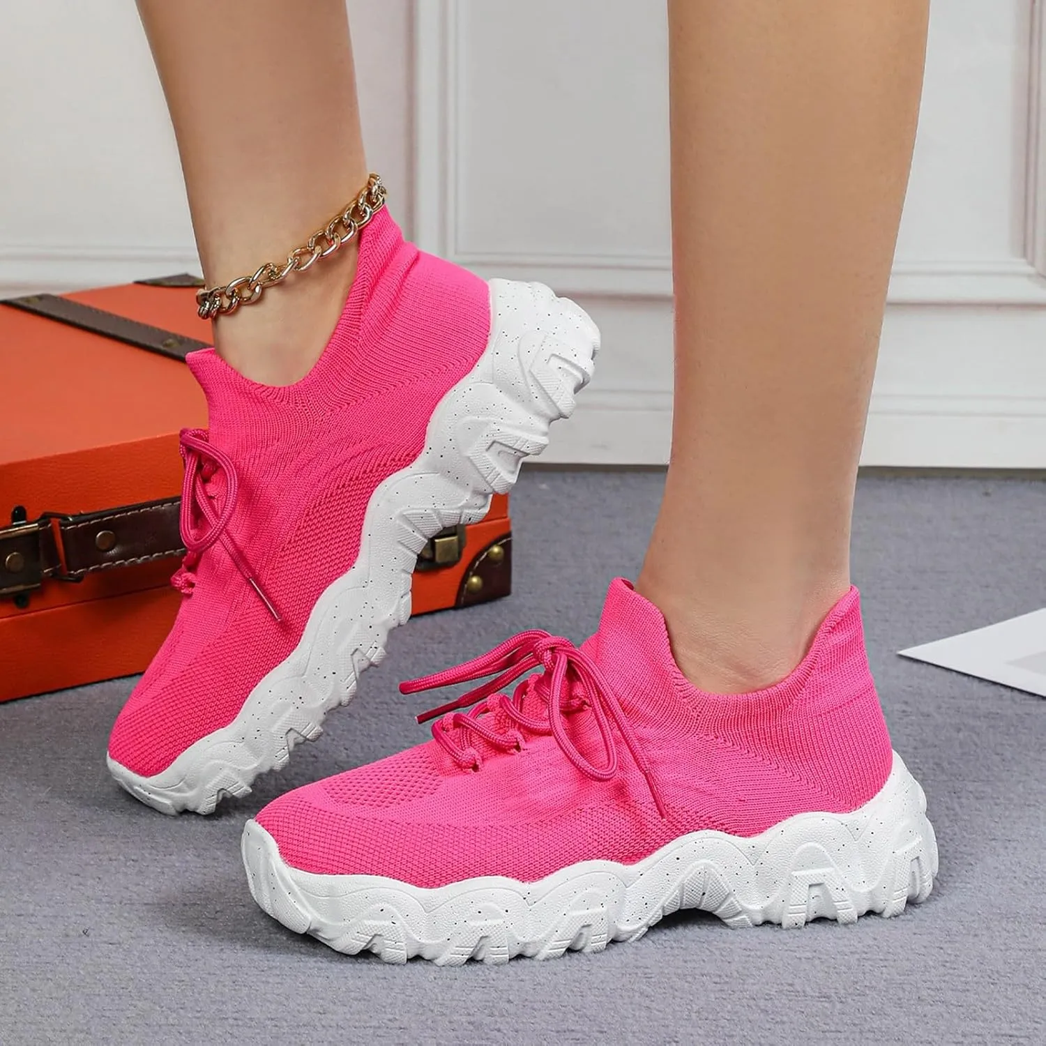 Ortho Pro Shoes for Women,Mesh Breathable Non-Slip Orthopedic Sneakers Wide Width Comfort Nurse Babe Shoes