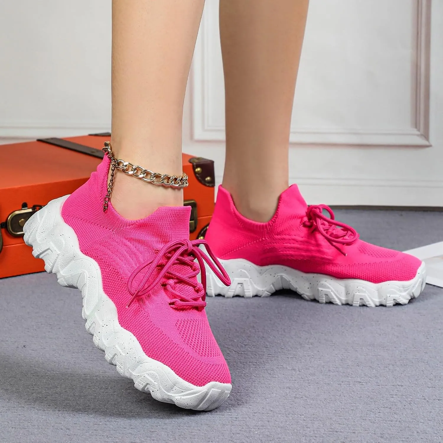 Ortho Pro Shoes for Women,Mesh Breathable Non-Slip Orthopedic Sneakers Wide Width Comfort Nurse Babe Shoes