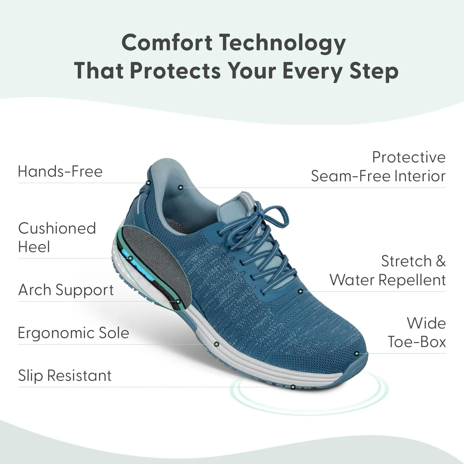 Orthofeet Men's Orthopedic Knit Yari Hands-Free Sneakers