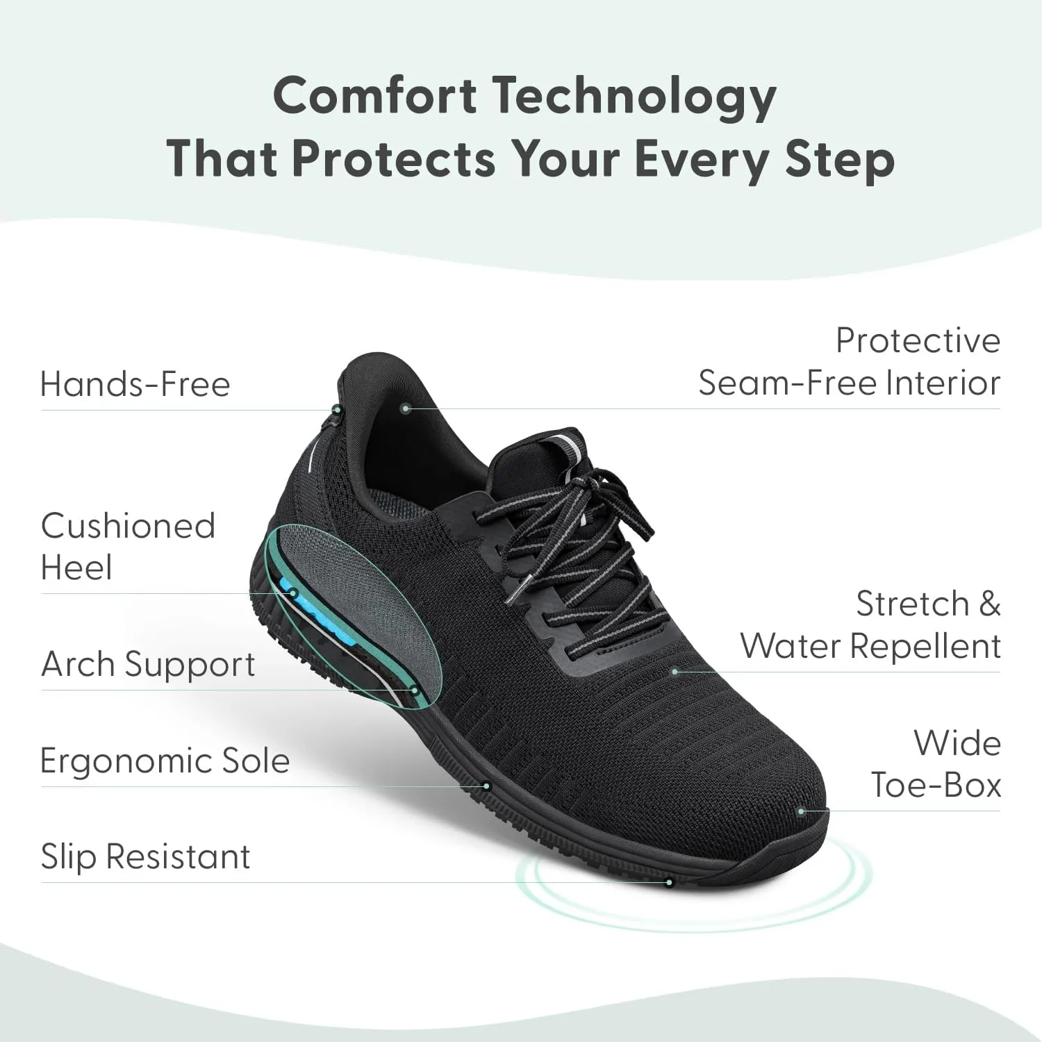 Orthofeet Men's Orthopedic Knit Yari Hands-Free Sneakers