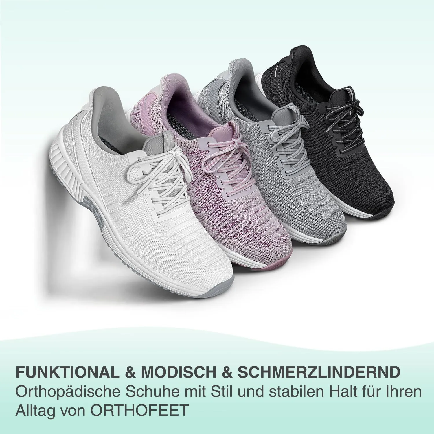 Orthofeet Women's Orthopedic Knit Kita Hands-Free Sneakers
