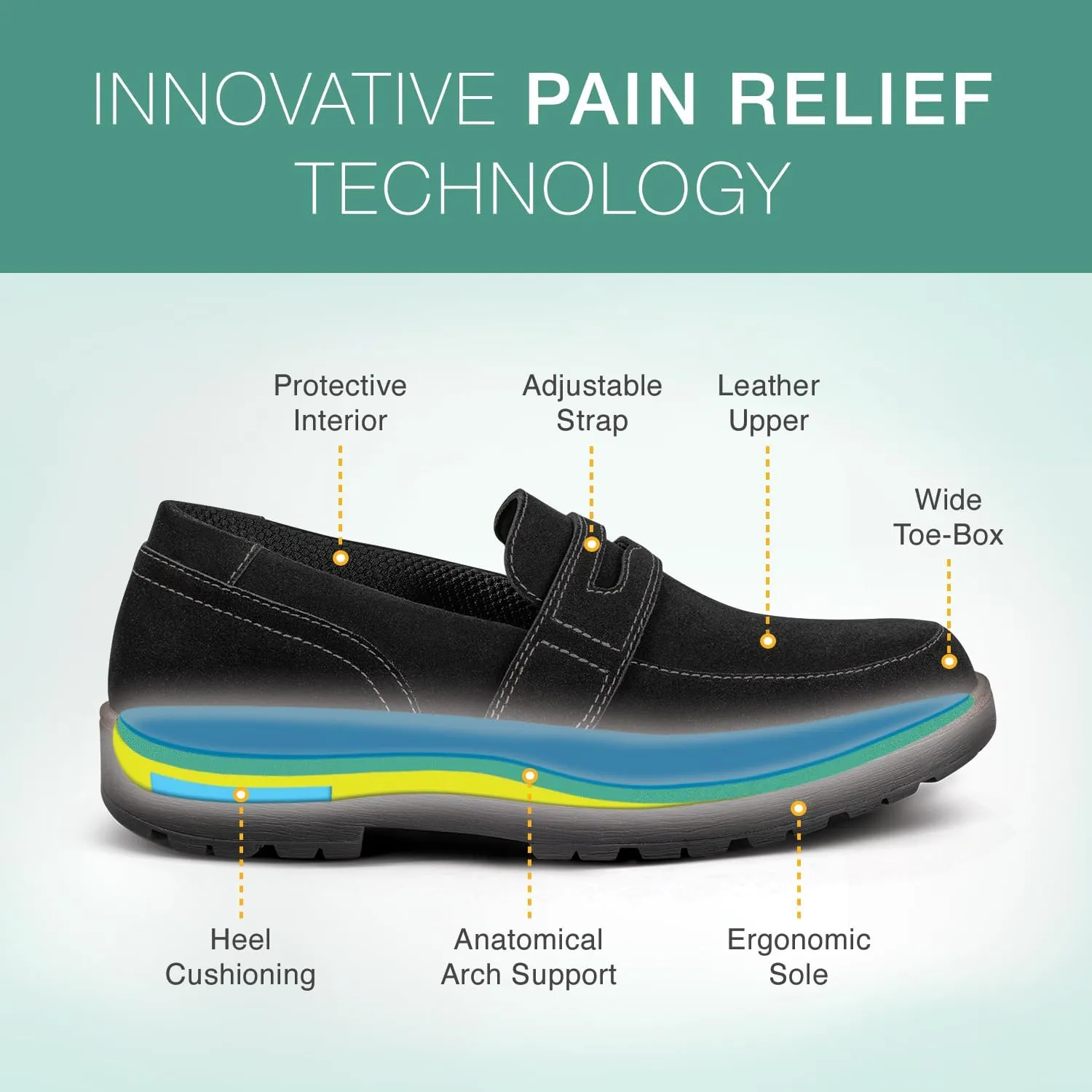 Orthofeet Women's Orthopedic Leather Shelly Loafer for Foot Pain Relief
