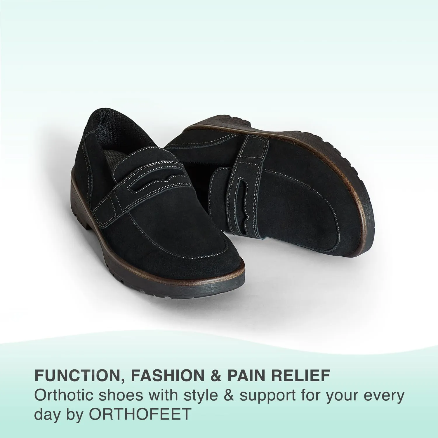 Orthofeet Women's Orthopedic Leather Shelly Loafer for Foot Pain Relief
