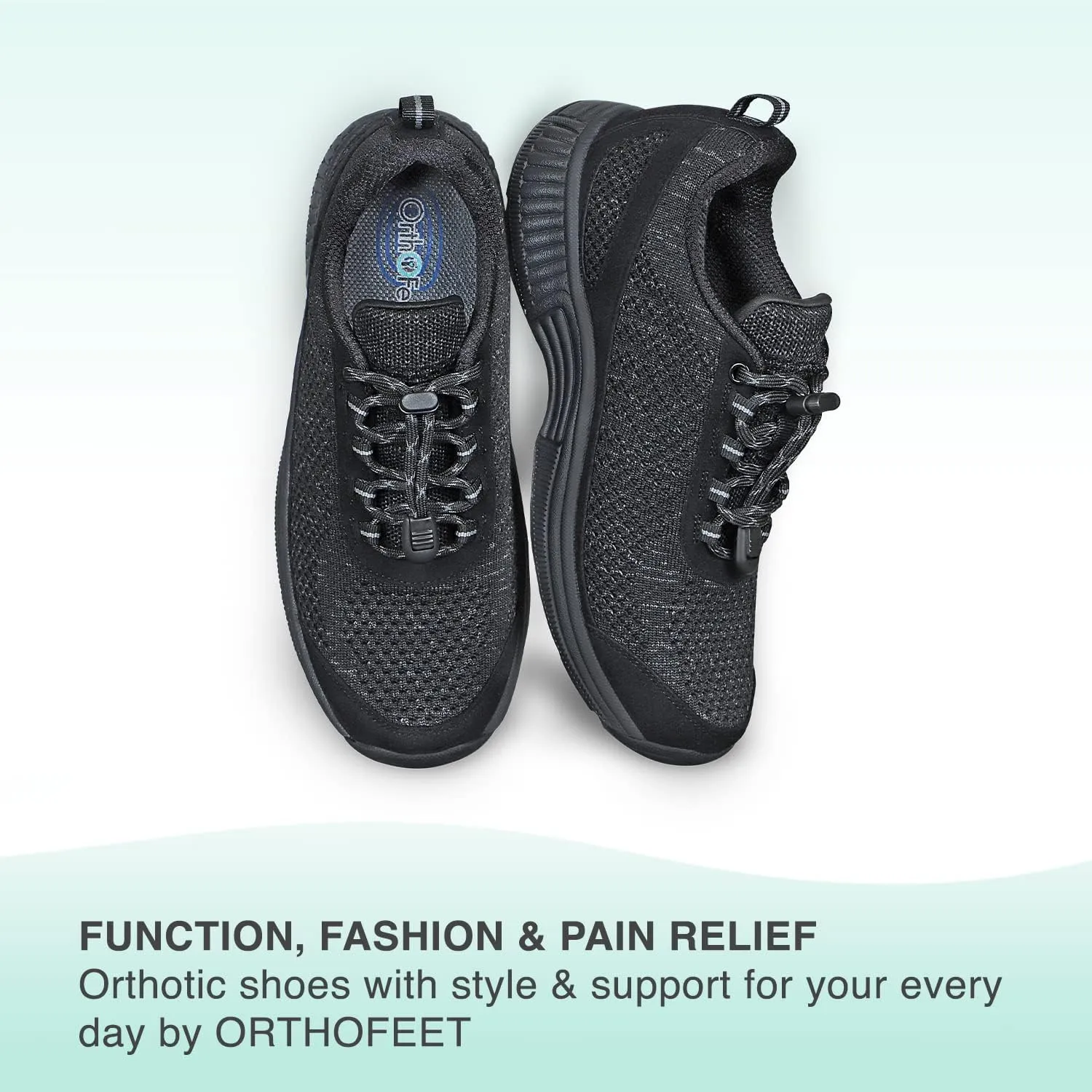 Orthofeet Women's Orthopedic Tie-Less Knit Sneakers for Foot Pain Relief Coral