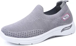 Orthopedic Arch Fit Sneakers for Women Slip-Ins Comfortable Slip On Walking Shoes for Women Mesh Casual Max Cushioning Sneakers Comfort Wear Orthowear Shoes