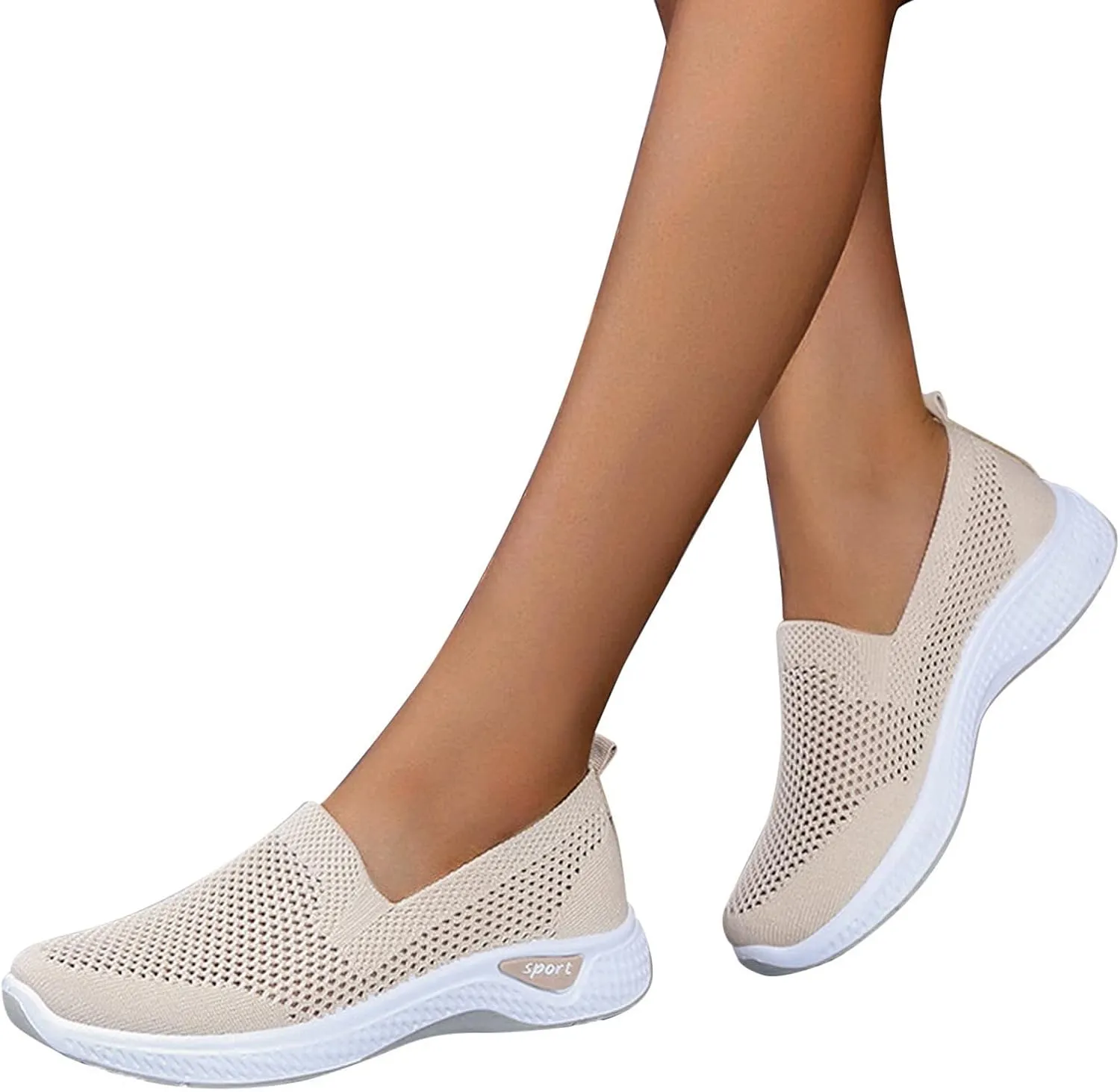 Orthopedic Casual Sneakers for Women Slip On Walking Shoes with Arch Support Comfortable Loafers Plantar Fasciitis Relief Foot Heel Pain Diabetic