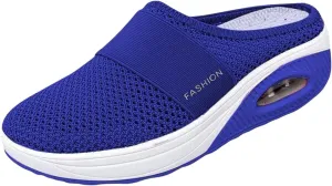 Orthopedic Shoes for Women Diabetic Slip-on Shoes Air Cushion Walking Shoe Mesh Knitted Slippers Sneakers with Arch Support