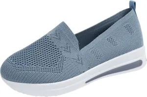 Orthopedic Shoes for Women Slip on Sneakers Woven Arch Support Breathable Walking Shoes Comfort Non Slip Work Sneakers