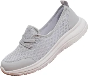 Orthopedic Shoes for Women Wide Width Women's Soft Sole Mesh Comfort Orthopedic Shoes Women Arch Support Orthotic Shoe Walking Slip On Diabetic Foam Sneaker Casual Comfortable Walking Sneakers
