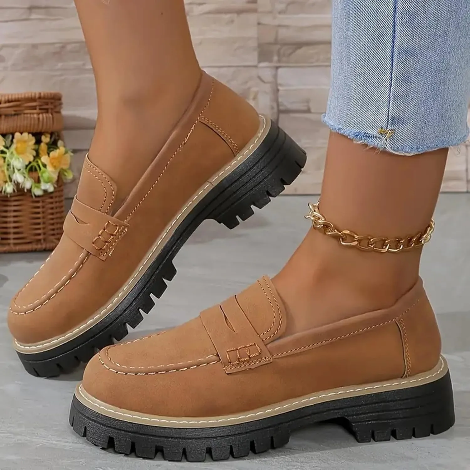 Orthoture Womens Shoes, Orthoture Orthopedic Platform Loafers, Womens Loafers Comfortable, Slip on Comfort Casual Fashion