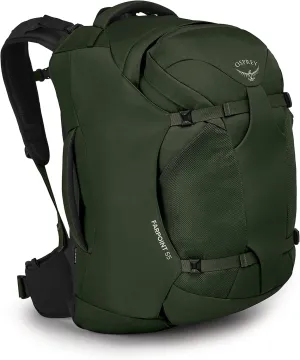 Osprey Farpoint 55L Men's Travel Backpack, Gopher Green