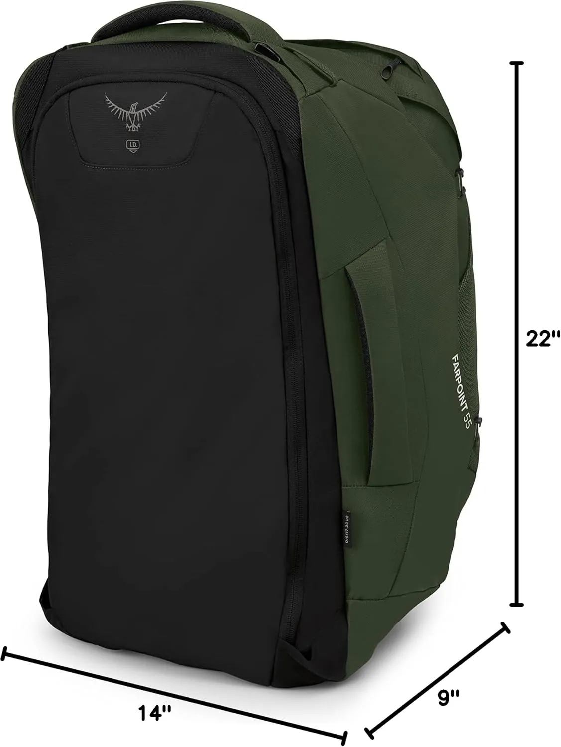 Osprey Farpoint 55L Men's Travel Backpack, Gopher Green